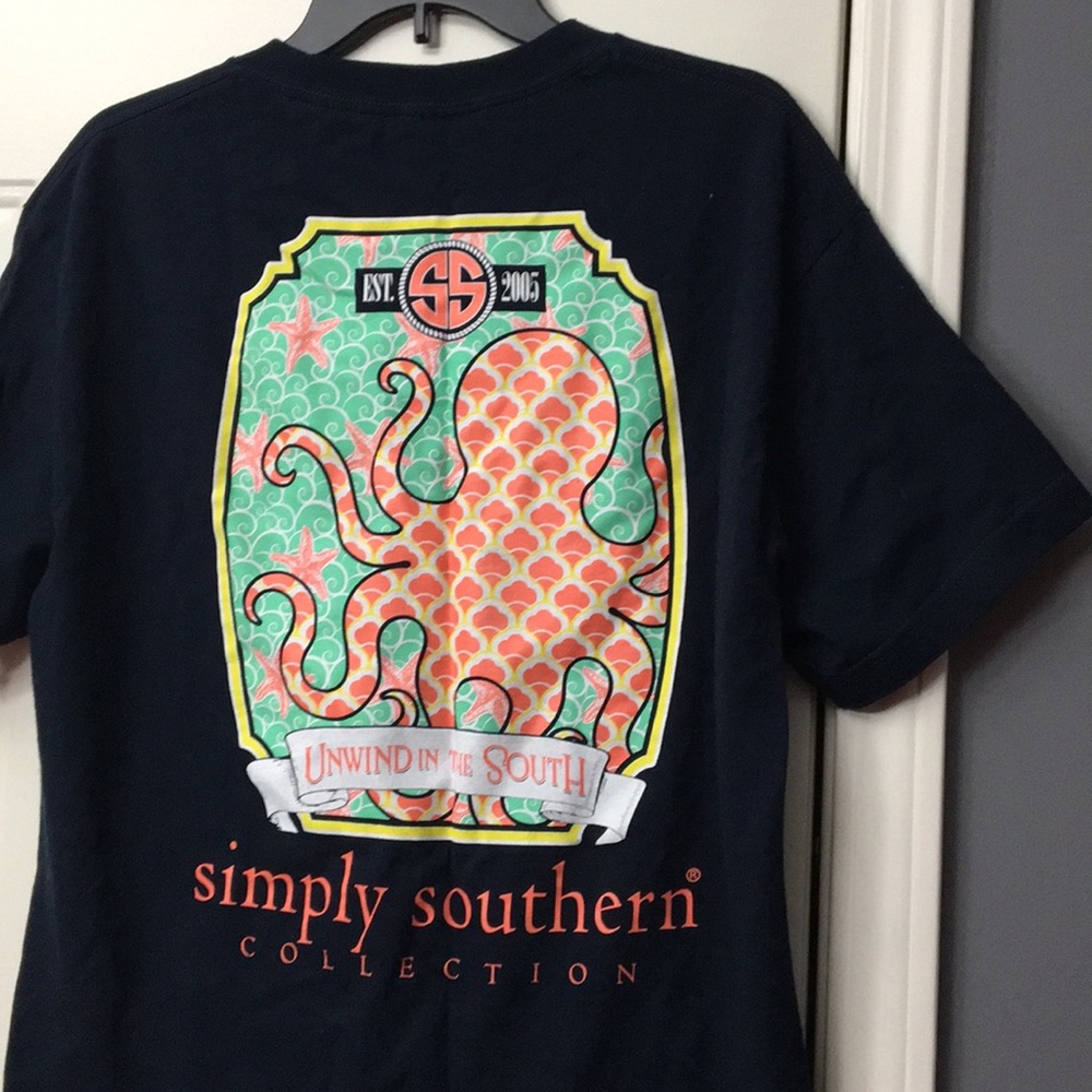Navy simply southern tee!
